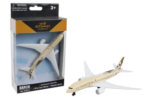 Ethiad Airways Miniature Toy Aircraft Airplane 5.25" Wingspan Die-cast - Picture 1 of 2