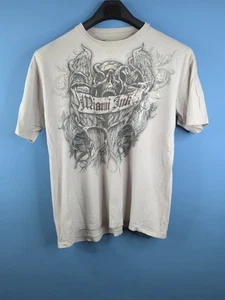 Miami Ink Vintage XL Gray Skull Wings Y2K T-shirt - Picture 1 of 4
