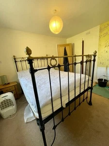 Victorian Wrought Iron Bed - Picture 1 of 14