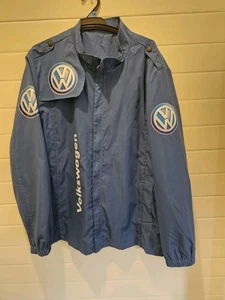Volkswagen Mens Jacket Track Light Weight Blue Racing Coat - Picture 1 of 8