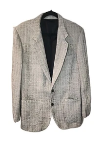 Blazer Nino Cerruti Para Hombre Vintage Gris 2 Botones Lana Pesada Abrigo Deportivo (LEER)  - Imagen 1 de 12