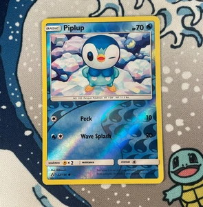 Piplup 32/156 Reverse Holo Sun & Moon Ultra Prism Set Pokemon Card 2018 LP - Foto 1 di 3