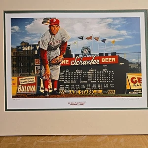 Robin Roberts "We Won the Pennant" Phillies Matted Lithograph 42/336 Bill Purdom - Picture 1 of 13