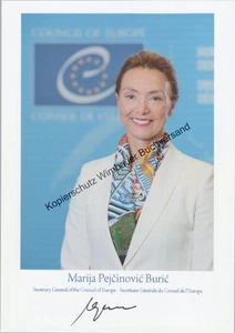 Original Autogramm Marija Pejcinovic Buric Europarat /// Autograph signiert sign - Picture 1 of 2