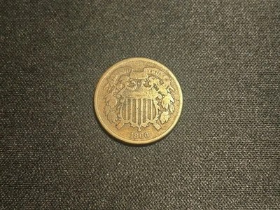 1866 Two Cent Piece VG - Image 1 of 2