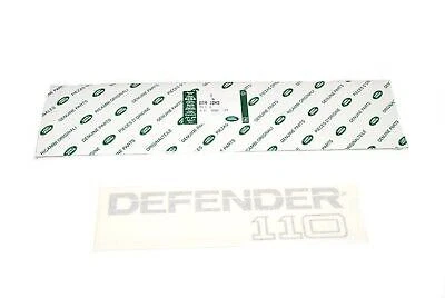 LAND ROVER DEFENDER 110 REAR DECAL SILVER ON CLEAR BACKGROUND GENUINE BTR1049 - Image 1 of 1