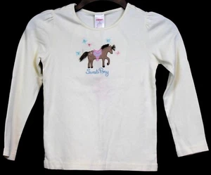 2006 Gymboree Park City Luxe White Sweet Pony Playful Shirt sz 6 8 9 NWT Cute - Picture 1 of 4
