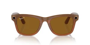 Ray-Ban Meta Wayfarer Smart Glasses RW4008 Polarized Brown Lenses/Caramel Frames - Picture 1 of 5