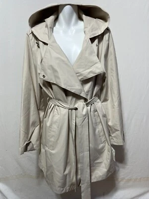 Barnardo Mujer 2X Impermeable Chaqueta Ligera Crema Invierno Blanco Cinturón Con Capucha Nuevo Con Etiquetas Foto 1 de 4