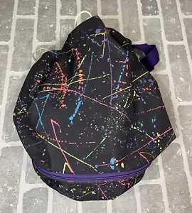 Borsa a tracolla vintage anni '90 vernice splash retrò made in USA tela TLC - Foto 1 di 18