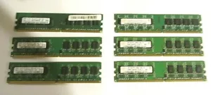 Samsung x 3 + Hynix x 3 PC2-5300U-555 DDR2 667 MHz RAM - 240 Pin - 6 Pc - Picture 1 of 2