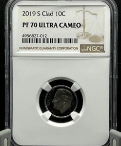 2019-S Roosevelt Dime Clad 10C NGC PF 70 - Ultra Cameo - Picture 1 of 4