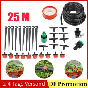 25m Bewässerungssystem Micro Tropfschlauch Garten Bewässerung Wasser Schlauch - Bild 1 von 13