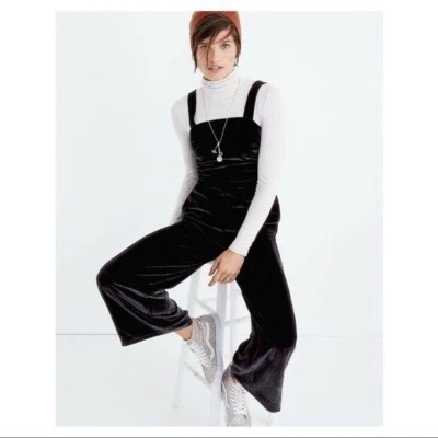 Новый с Ярлыками Madewell измельченный бархат широкие ноги комбинезон размер 0 первоначально $158 - Изображение 1 из 4