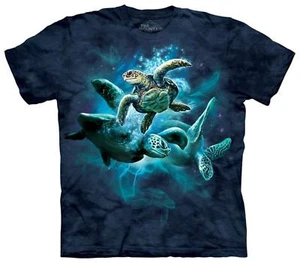 Camiseta Collage Tortuga Marina Azul Océano Agua Montaña Acuario Animal S-3X - Imagen 1 de 4