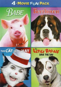 Babe / Beethoven / Cat in The Hat / Little Rascals: Save the Day (4-Movie Fun Pa - Picture 1 of 3