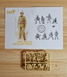 HAT 8157 WWII POLISH ARTILLERY CREW 1/72 Model Kit - 1 UNBOXED SPRUE 8 Figures - Picture 1 of 2