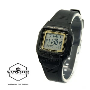 Casio Data Bank Black Resin Band Watch DB36-9A DB-36-9A - Picture 1 of 3