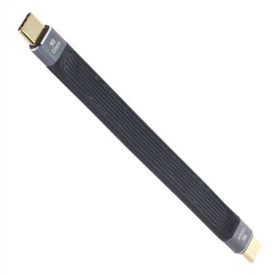 CY Type-C USB-C Male to Male USB 3.1 10Gbps Flat Slim FPC Data Cable 13cm - Image 1 of 4