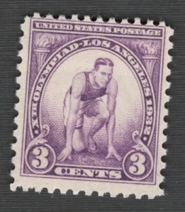 US. 718. 3c. Läufer an Startmarke, Ausgabe 10. Olympisches Spiel. postfrisch. 1932 - Bild 1 von 2