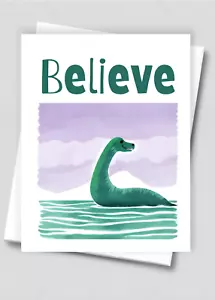 Set of 20 Loch Ness Monster Believe Cards + envelopes - Picture 1 of 1