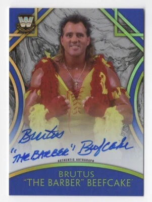 Brutus The Barber Beefcake 2018 Topps WWE Legends Autograph Card Auto Blue /25 - Image 1 of 2
