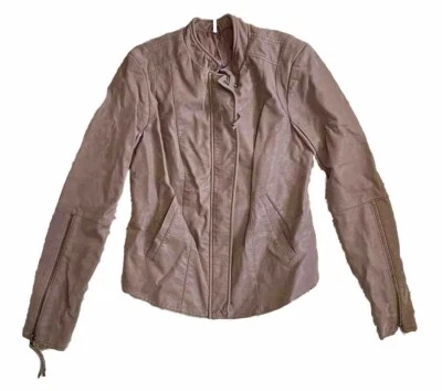 Chaqueta vegana Free People moto púrpura chaqueta de motocicleta talla 12 anochecer Foto 1 de 4