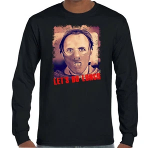 Let's Do Lunch Mens Funny Hannibal Lecter T-Shirt Silence Of The Lambs Halloween - Picture 1 of 4