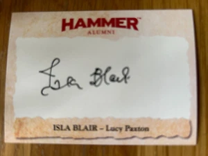HAMMER SERIE 2 - SHOCKERS AÑOS SETENTA: TARJETA AUTÓGRAFA: ISLA BLAIR COMO LUCY PAXTON - Imagen 1 de 1