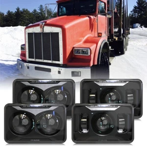 Faro proyector LED 4"X6" H4656 H4652 4 piezas para camión Kenworth W900 1981-2024 - Imagen 1 de 10