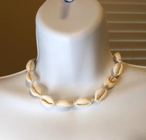 GENUINE SEA SHELLS Summer Beach Cord Adjustable Necklace B1 - Picture 1 of 3