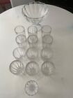Waterford Crystal Stemmed 8 " Bowl, 6 double old fashion, 6 old fashion 4" Vase