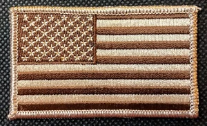 American Flag Standard Desert Tan Embroidered Biker Patch - Bild 1 von 1