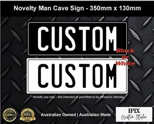 Custom / Personalised Novelty Number Plate 350mm x 130mm | Black / White | Custo - Picture 1 of 1