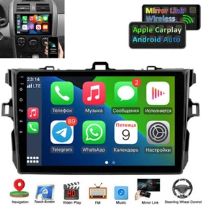 Radio Coche 32G 9" Android 13 GPS NAVI Carplay RDS Para Toyota Corolla 2007-2013 - Imagen 1 de 18