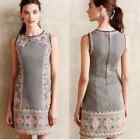 Anthro Maeve Embroidered Neoprene Shift Dress Size 2