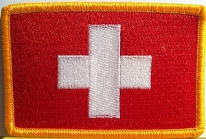 MOMPOX COLOMBIA Flag Embroidery Iron-On Patch Military Emblem Gold Border - Imagen 1 de 1