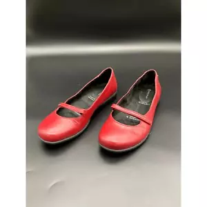 Mocasines Mary Jane de cuero rojo Rockport, para mujer talla 8,5/39 EUR - Imagen 1 de 7