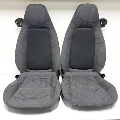 W451 SMART 08-15 FORTWO ASIENTOS TÉRMICOS DE TELA NEGROS PARA CONDUCTOR Y PASAJERO 11K Foto 1 de 4