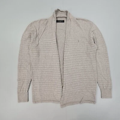 Cárdigan AllSaints Mujer Marrón Pequeño Algodón Puñeta Ligero Frente Abierto Foto 1 de 4