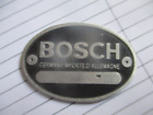 Nameplate sign Bosch cold start valve filter conveyor pump white 26x37 mm