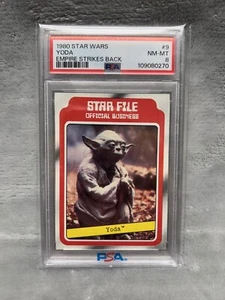 1980 Topps Star Wars Empire Strikes Back Yoda Rookie Star File #9 PSA 8 NM-MT - Picture 1 of 2