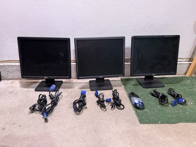 💻 Lot of 3 Dell E1715S 17” LCD Monitors w/ VGA & Power Cables– Tested & Working - Image 1 of 4