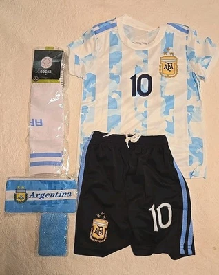 Messi #10 réplica 2021 edição Copa-Americana - tamanho 18 3-4 anos antigos - Imagem 1 de 3