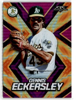 2017 TOPPS FIRE MAGENTA DENNIS ECKERSLEY 20/25 OAKLAND ATHLETICS #70 - Image 1 of 2