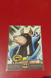 2012 Batman: The Legend Hand Drawn Sketch Card Ace Bat-Hound 1/1 - Picture 1 of 2