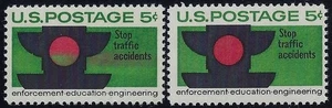 1272 - 5c Nice Inking Error / EFO "Traffic Signal" Mint NH - Picture 1 of 1
