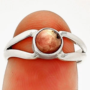 Natural Rhodochrosite Argentina 925 Sterling Silver Ring s.6.5 Jewelry R-1505 - Picture 1 of 5