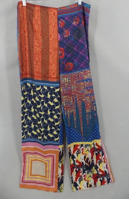 Pantalones Staud para mujer 12 Oscar Foulard retazos sarga satinada nuevos con etiquetas Foto 1 de 4