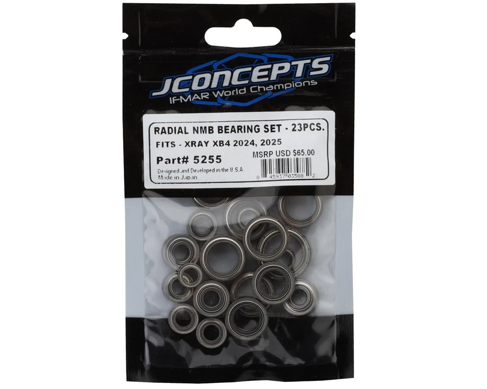 JConcepts XRAY XB4 2024/25 Radial NMB Bearing Set [JCO5255] - Image 1 of 1